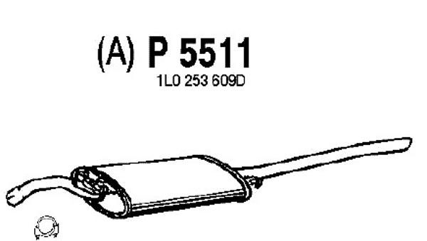 FENNO Глушитель выхлопных газов конечный P5511