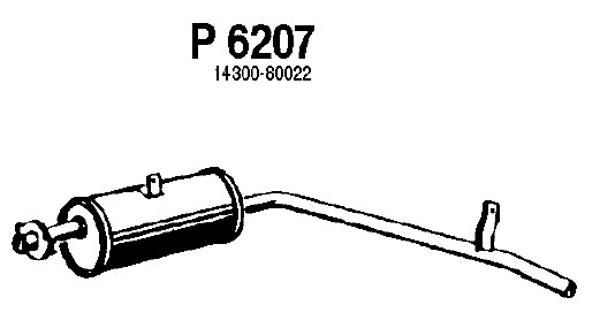 FENNO Глушитель выхлопных газов конечный P6207
