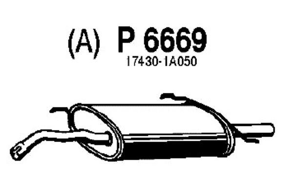 FENNO Глушитель выхлопных газов конечный P6669