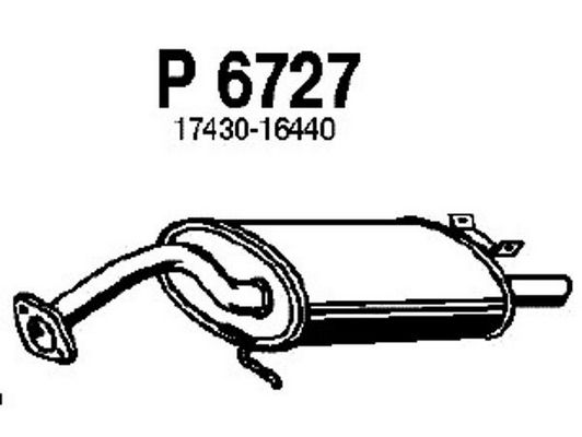 FENNO Глушитель выхлопных газов конечный P6727