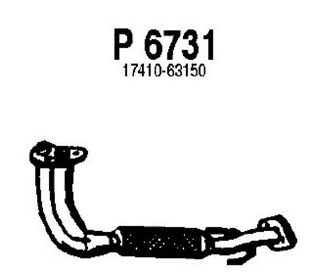 FENNO Труба выхлопного газа P6731