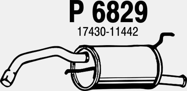 FENNO Глушитель выхлопных газов конечный P6829