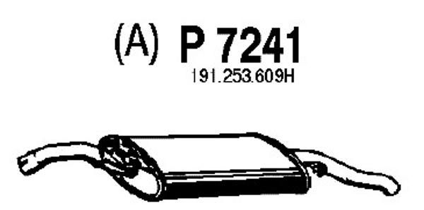FENNO Глушитель выхлопных газов конечный P7241