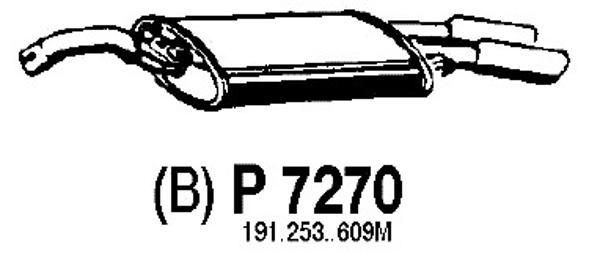 FENNO Глушитель выхлопных газов конечный P7270