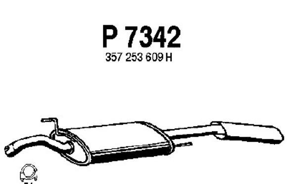 FENNO Глушитель выхлопных газов конечный P7342