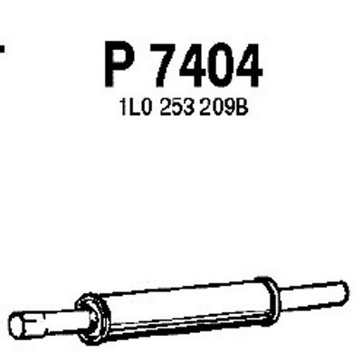 FENNO Средний глушитель выхлопных газов P7404