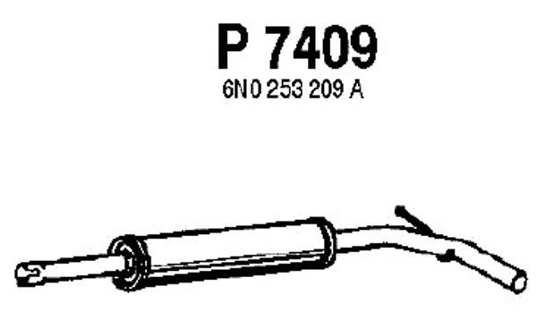 FENNO Средний глушитель выхлопных газов P7409
