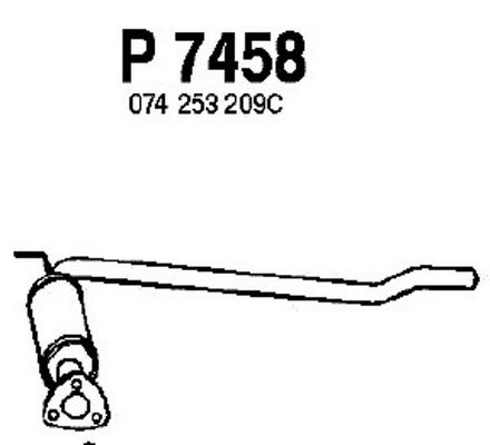 FENNO Средний глушитель выхлопных газов P7458