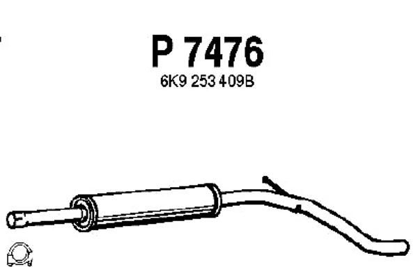 FENNO Средний глушитель выхлопных газов P7476