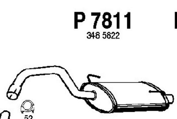 FENNO Глушитель выхлопных газов конечный P7811
