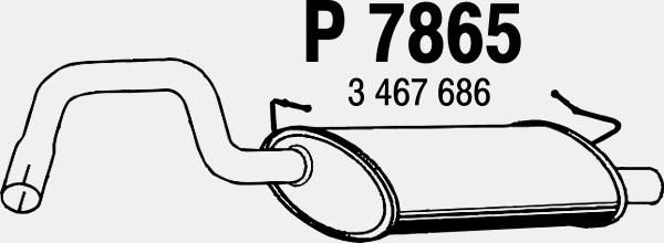 FENNO Глушитель выхлопных газов конечный P7865