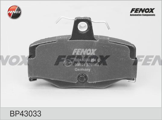 FENOX stabdžių trinkelių rinkinys, diskinis stabdys BP43033