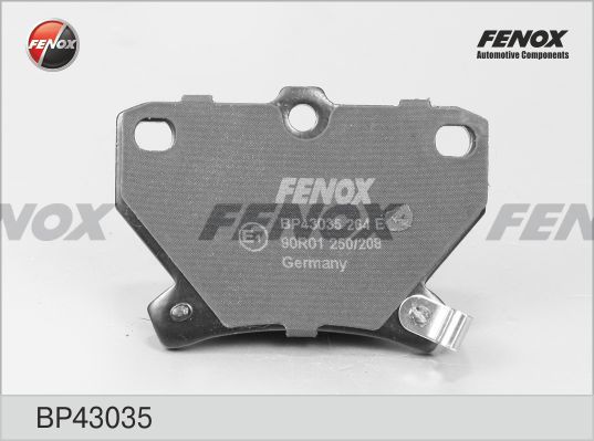 FENOX stabdžių trinkelių rinkinys, diskinis stabdys BP43035