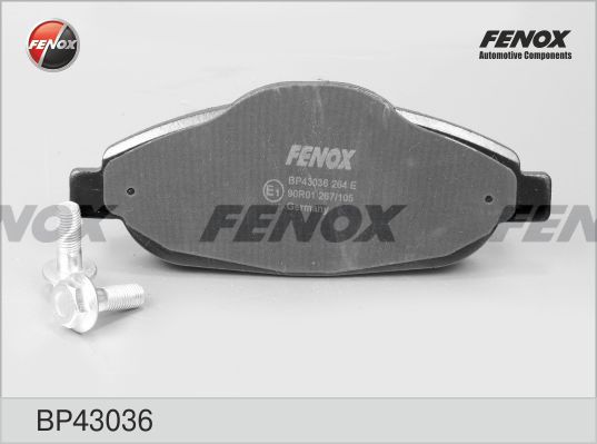 FENOX stabdžių trinkelių rinkinys, diskinis stabdys BP43036