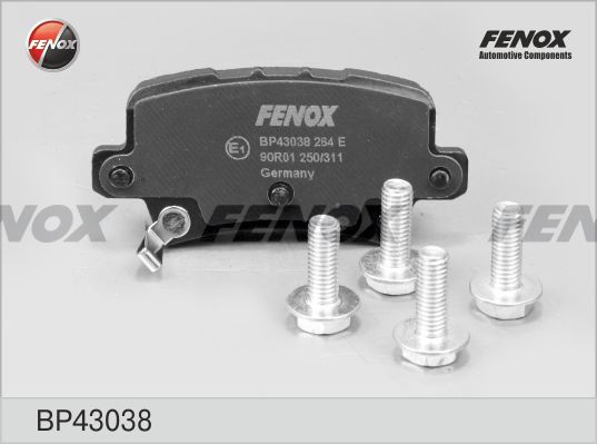 FENOX stabdžių trinkelių rinkinys, diskinis stabdys BP43038