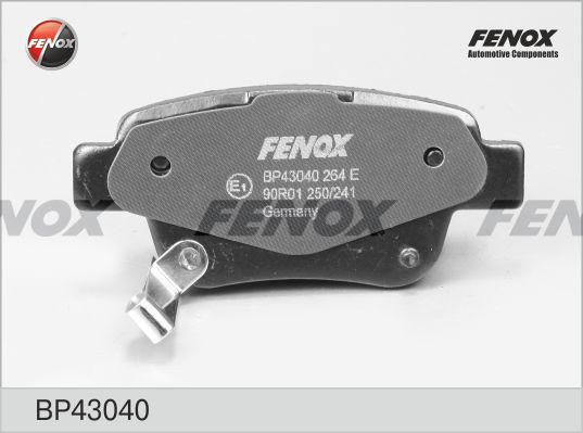 FENOX stabdžių trinkelių rinkinys, diskinis stabdys BP43040