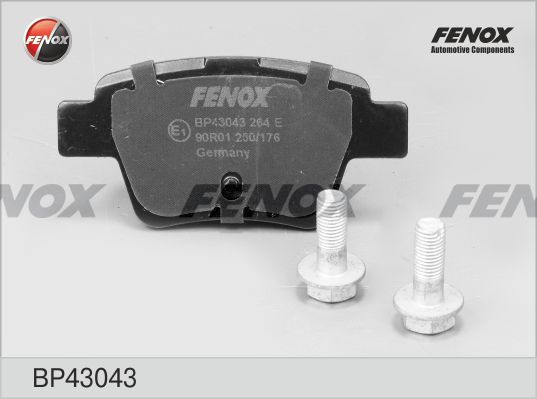 FENOX stabdžių trinkelių rinkinys, diskinis stabdys BP43043