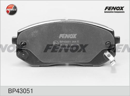FENOX Комплект тормозных колодок, дисковый тормоз BP43051