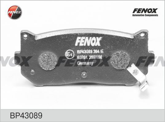 FENOX stabdžių trinkelių rinkinys, diskinis stabdys BP43089