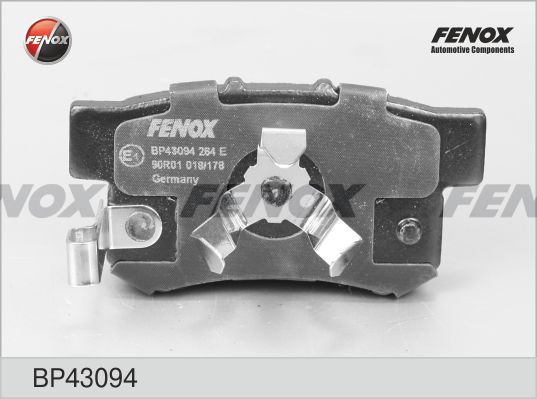 FENOX Комплект тормозных колодок, дисковый тормоз BP43094