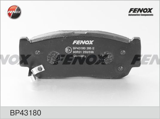 FENOX Комплект тормозных колодок, дисковый тормоз BP43180