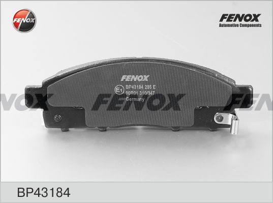 FENOX stabdžių trinkelių rinkinys, diskinis stabdys BP43184