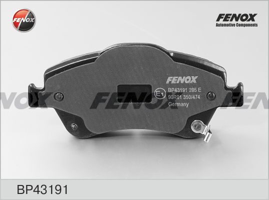 FENOX stabdžių trinkelių rinkinys, diskinis stabdys BP43191