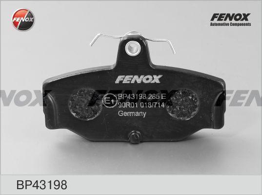 FENOX stabdžių trinkelių rinkinys, diskinis stabdys BP43198