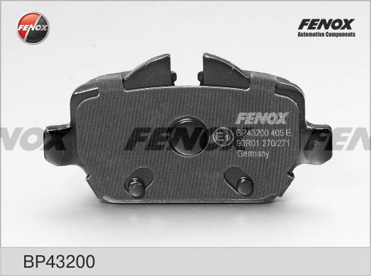 FENOX stabdžių trinkelių rinkinys, diskinis stabdys BP43200