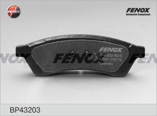 FENOX Комплект тормозных колодок, дисковый тормоз BP43203