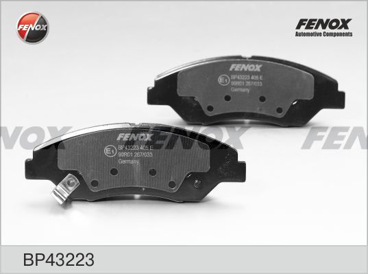 FENOX Комплект тормозных колодок, дисковый тормоз BP43223