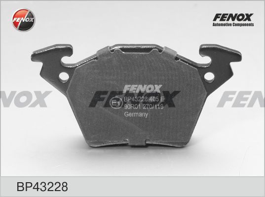 FENOX Комплект тормозных колодок, дисковый тормоз BP43228