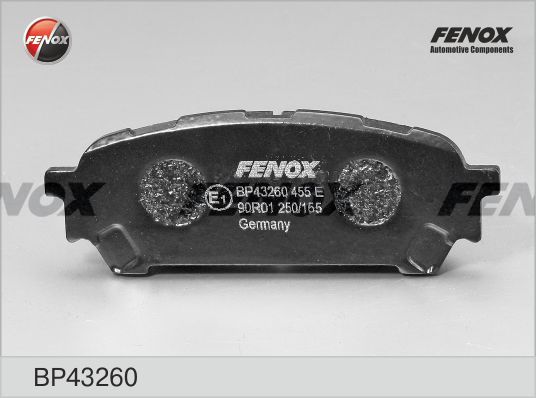 FENOX stabdžių trinkelių rinkinys, diskinis stabdys BP43260