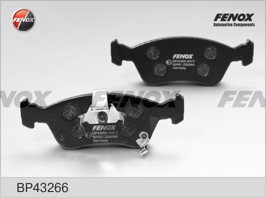 FENOX Комплект тормозных колодок, дисковый тормоз BP43266