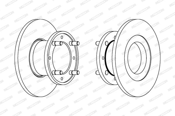 FERODO Тормозной диск DDF006