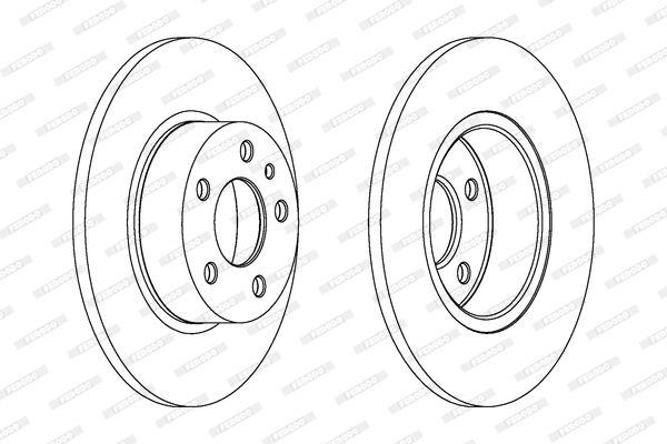 FERODO Тормозной диск DDF067C