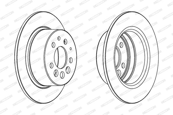 FERODO Тормозной диск DDF080