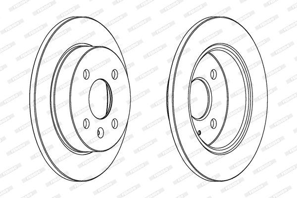 FERODO Тормозной диск DDF1043C