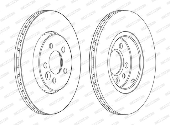 FERODO Тормозной диск DDF1080C