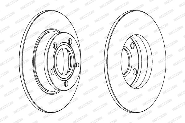 FERODO Тормозной диск DDF1177C