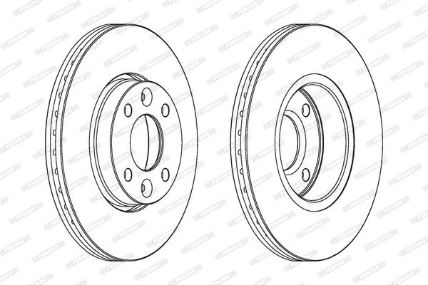 FERODO Тормозной диск DDF1201C
