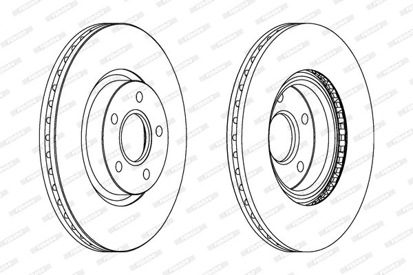 FERODO Тормозной диск DDF1225