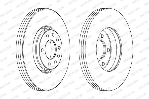 FERODO Тормозной диск DDF1261C