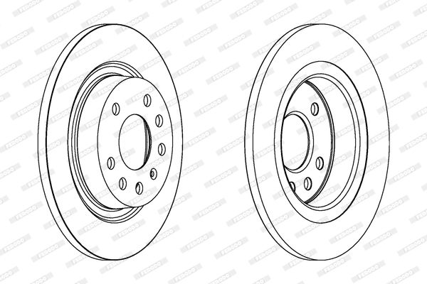 FERODO Тормозной диск DDF1288C