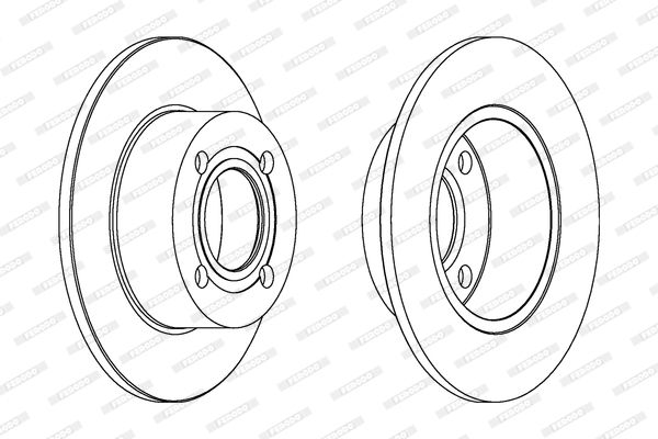 FERODO Тормозной диск DDF128C