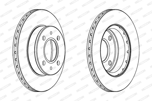 FERODO Тормозной диск DDF1301C