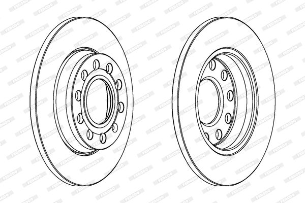 FERODO Тормозной диск DDF1425C