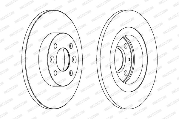 FERODO Тормозной диск DDF1502C