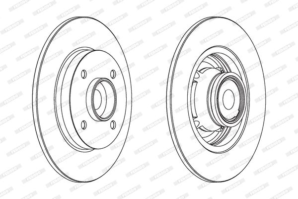 FERODO Тормозной диск DDF1560-1