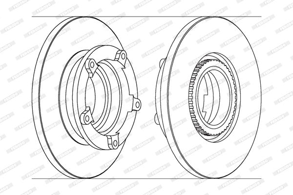 FERODO Тормозной диск DDF1573C